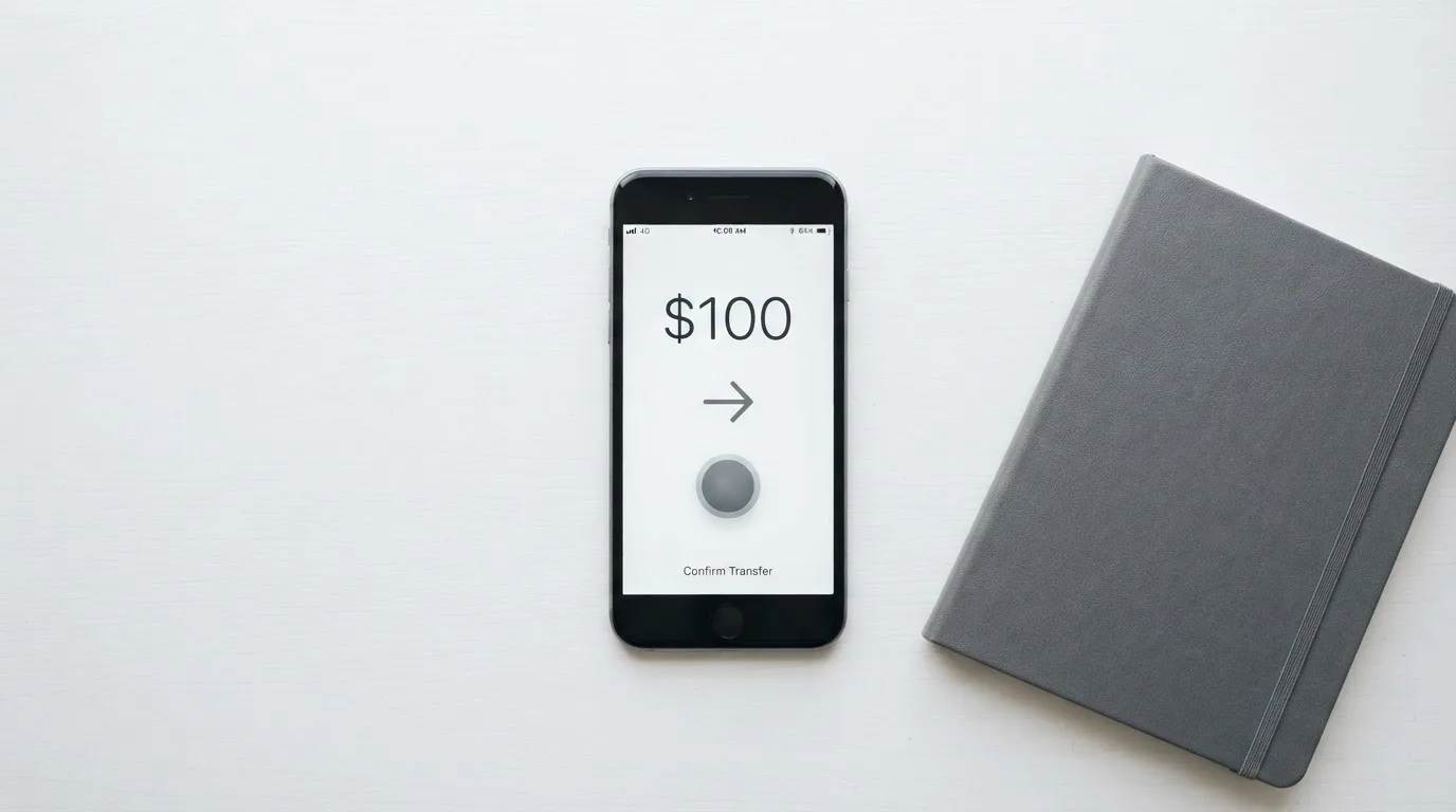 A phone showing a stablecoin transfer screen