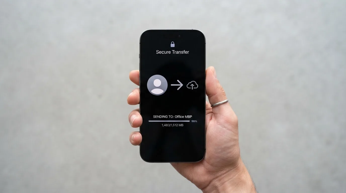 A phone showing a stablecoin transfer screen
