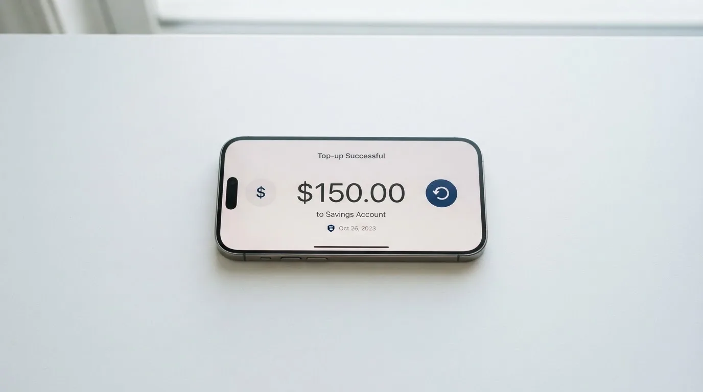A phone showing a stablecoin transfer screen