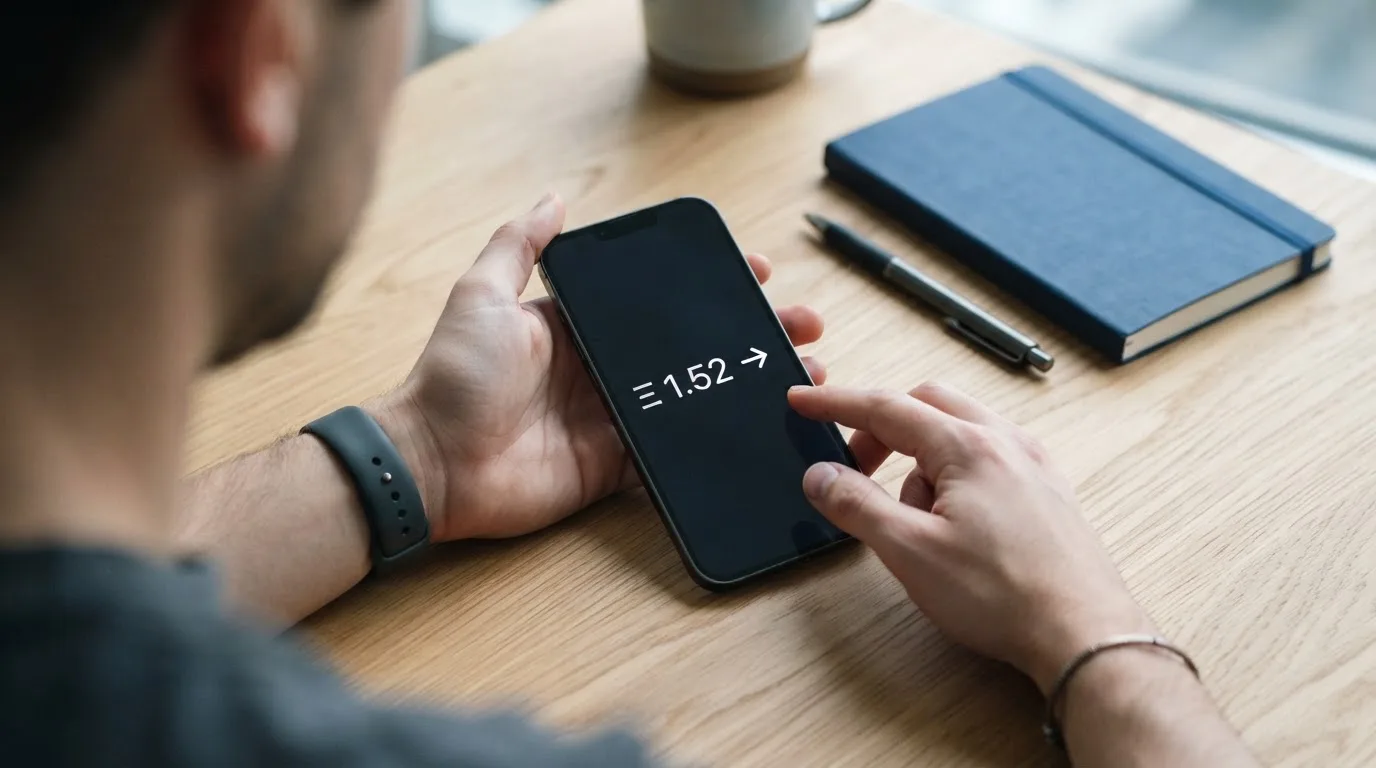 A phone showing a stablecoin transfer screen