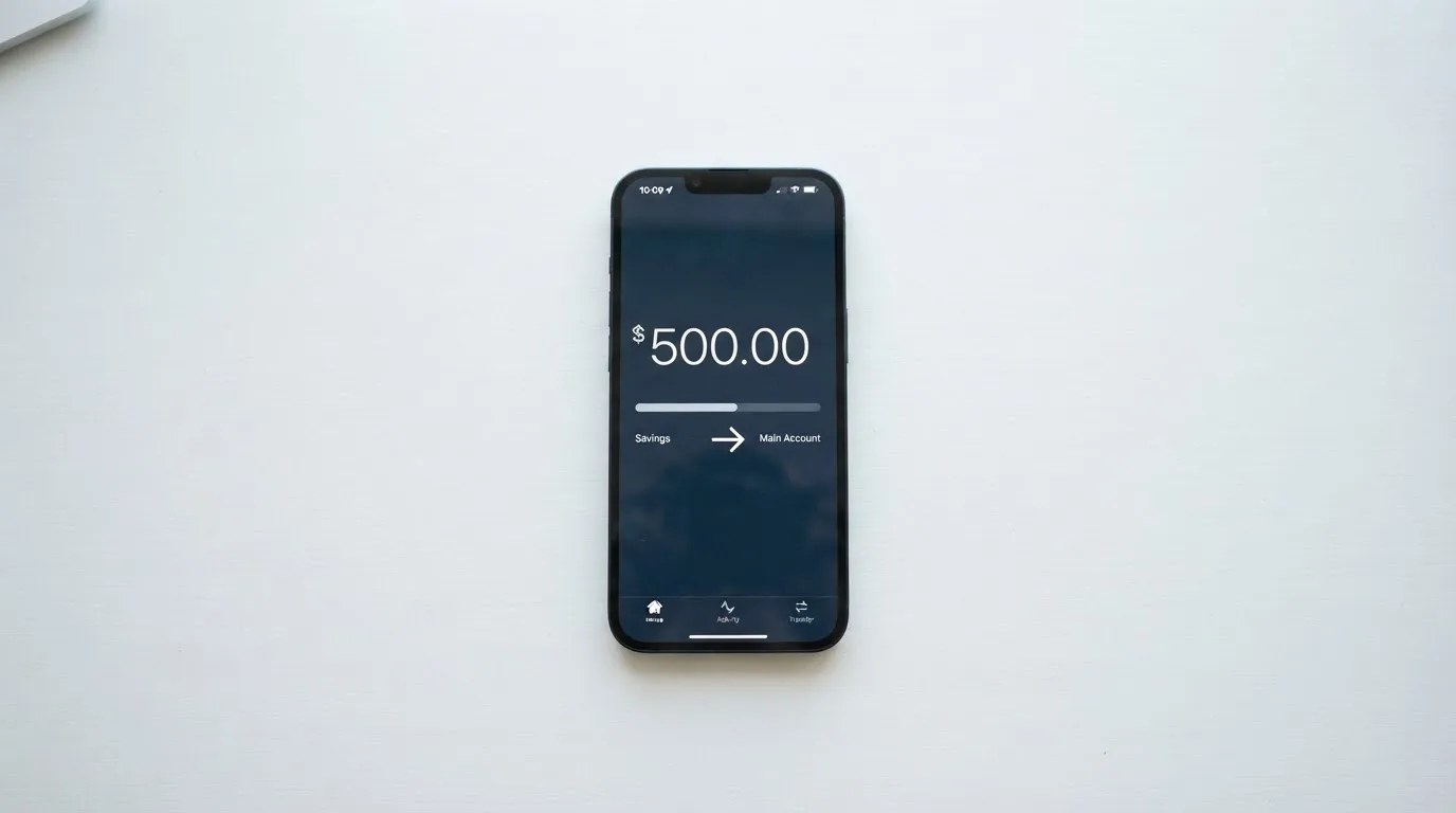 A phone showing a stablecoin transfer screen