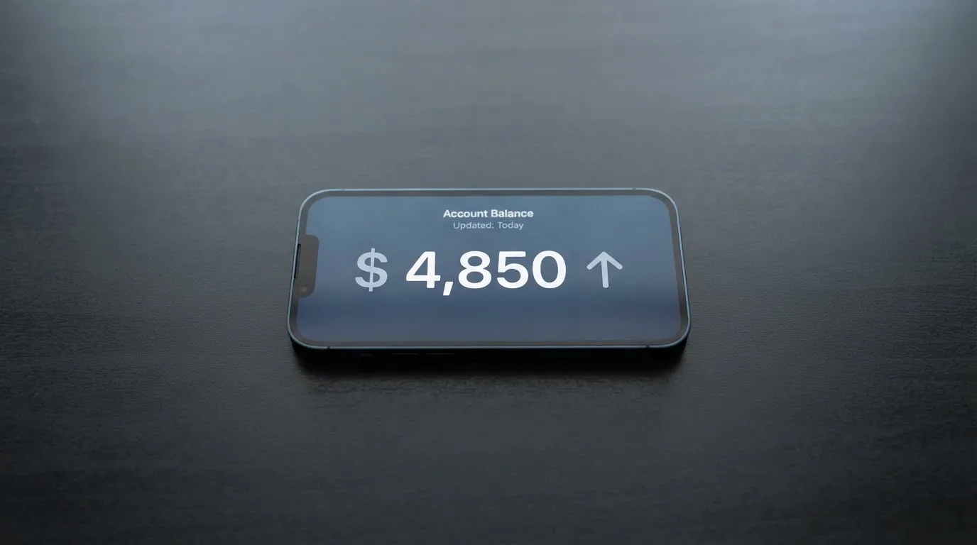 A phone showing a stablecoin transfer screen