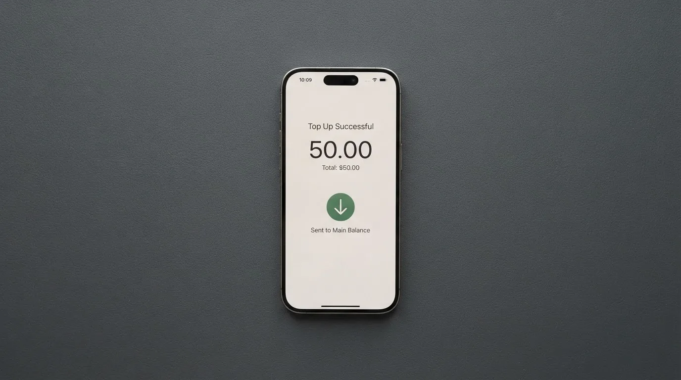 A phone showing a stablecoin transfer screen
